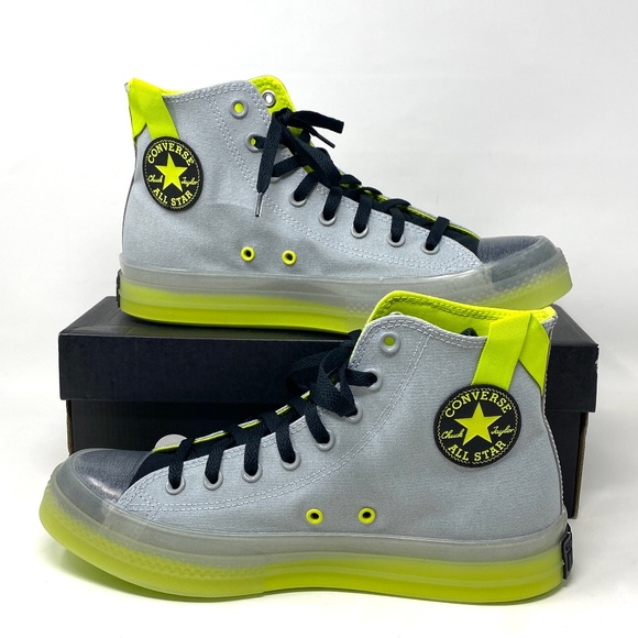 Converse Chuck Taylor CX High Top Gray Lime Men’s Canvas Size Sneakers 171996C - Picture 1 of 9